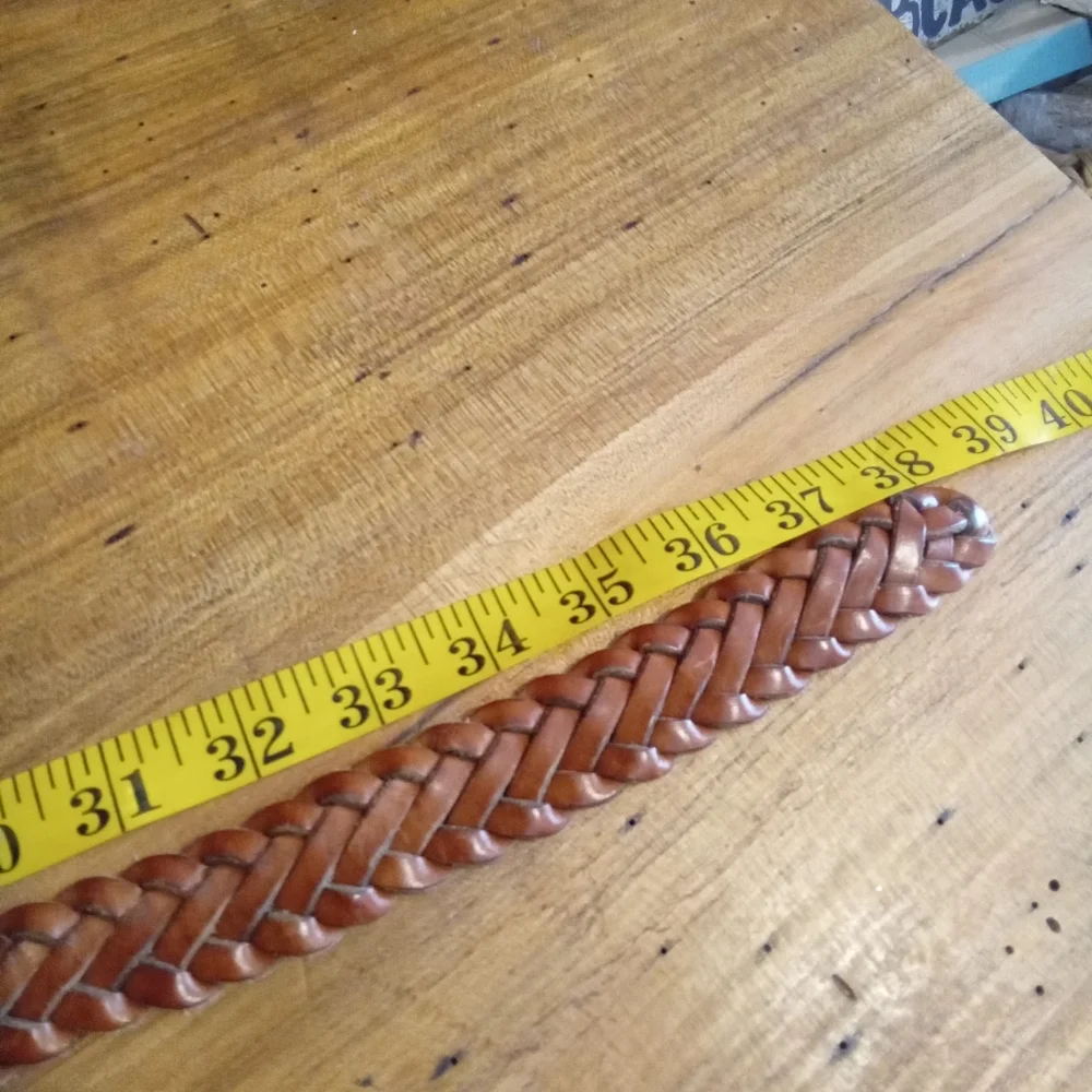 Brown Braided Leather Belt stylish braided